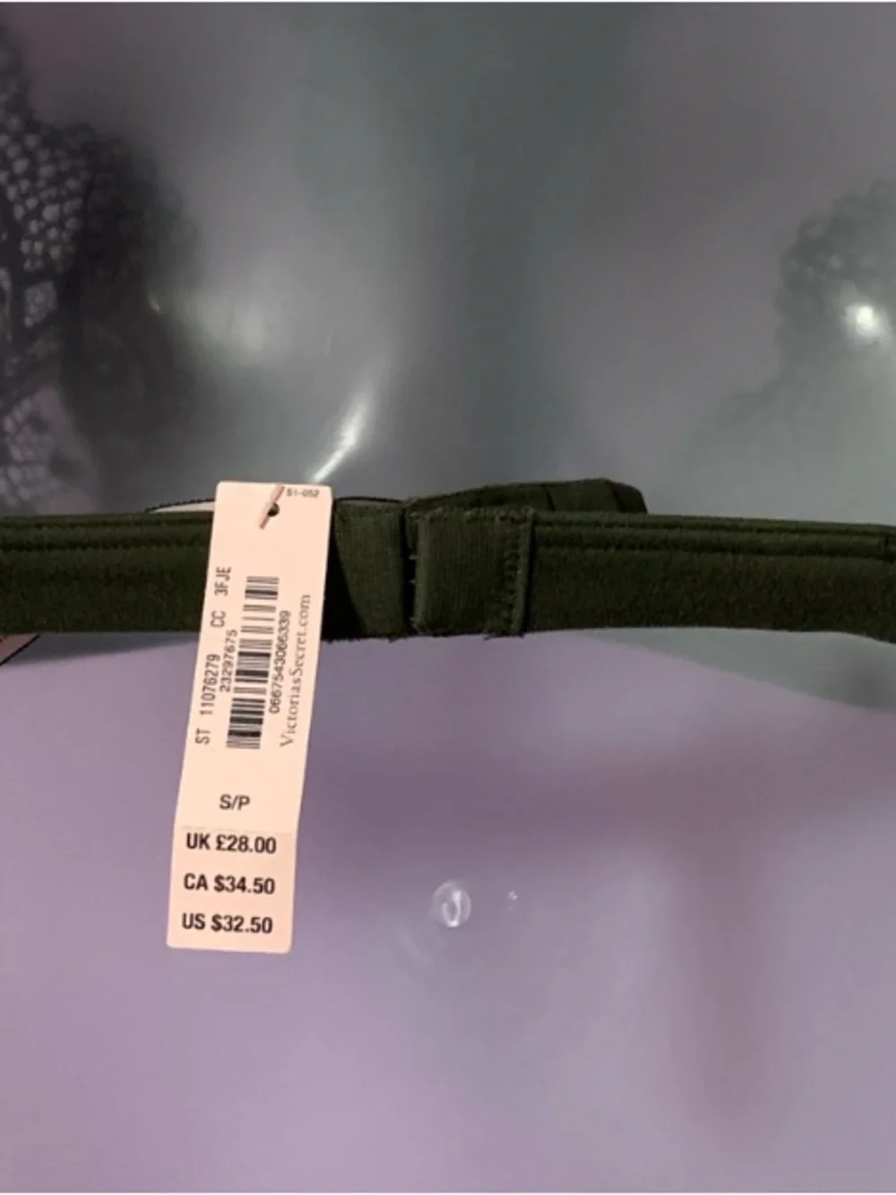 Olive Green Lace High-Neck Bralette
